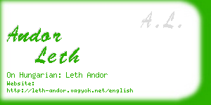 andor leth business card